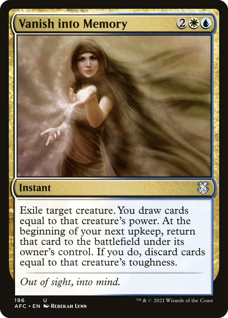 Vanish into Memory from Forgotten Realms Commander - Magic: The Gathering