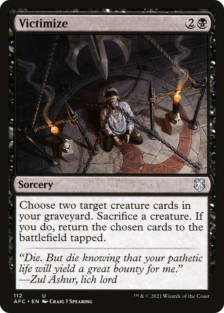 Victimize — Forgotten Realms Commander — Magic: The Gathering