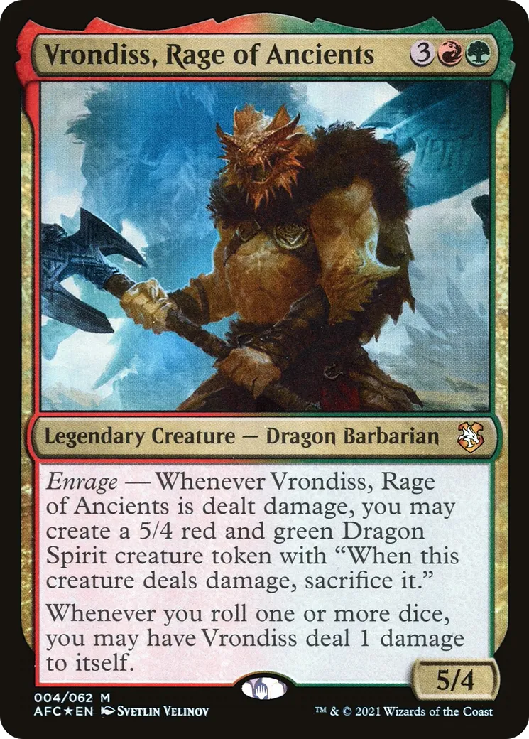 Vrondiss, Rage of Ancients — Forgotten Realms Commander — Magic: The Gathering