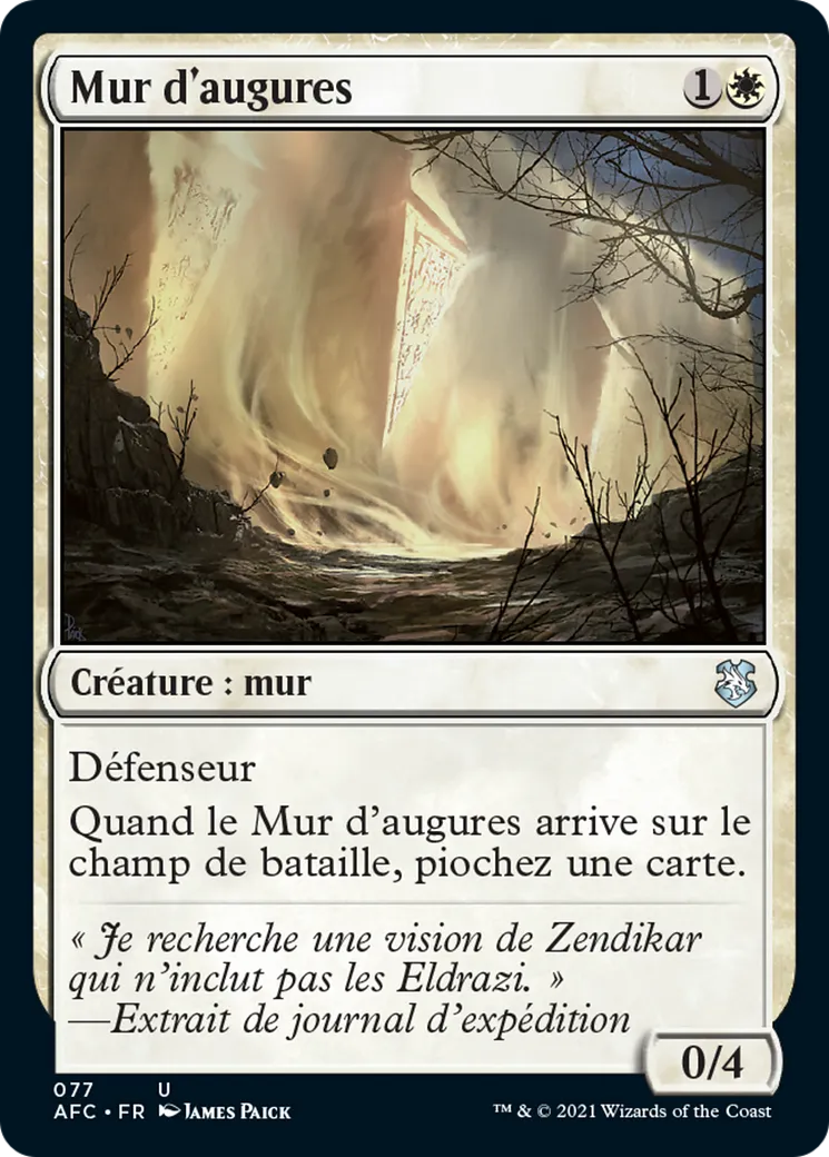 Mur d'augures — Forgotten Realms Commander — Magic: The Gathering