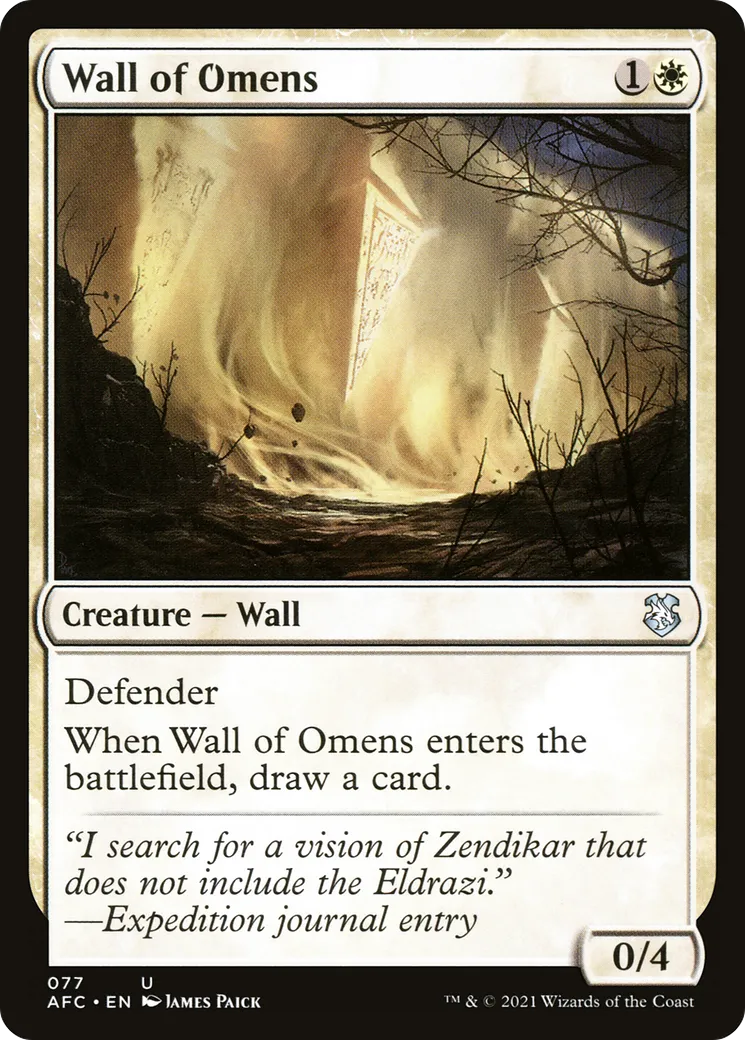 Wall of Omens — Forgotten Realms Commander — Magic: The Gathering