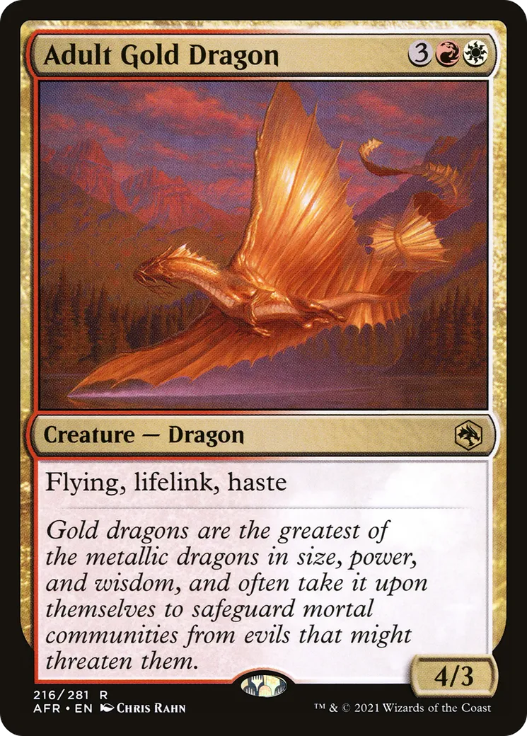 Adult Gold Dragon — Adventures in the Forgotten Realms — Magic: The Gathering