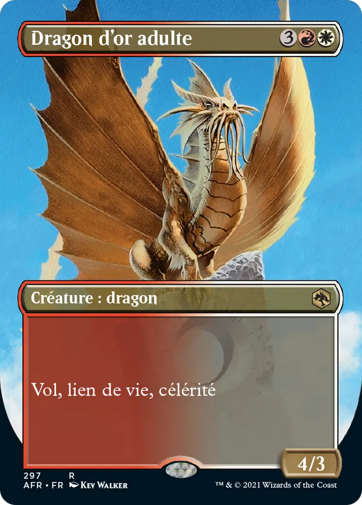 Dragon d'or adulte — Adventures in the Forgotten Realms — Magic: The Gathering