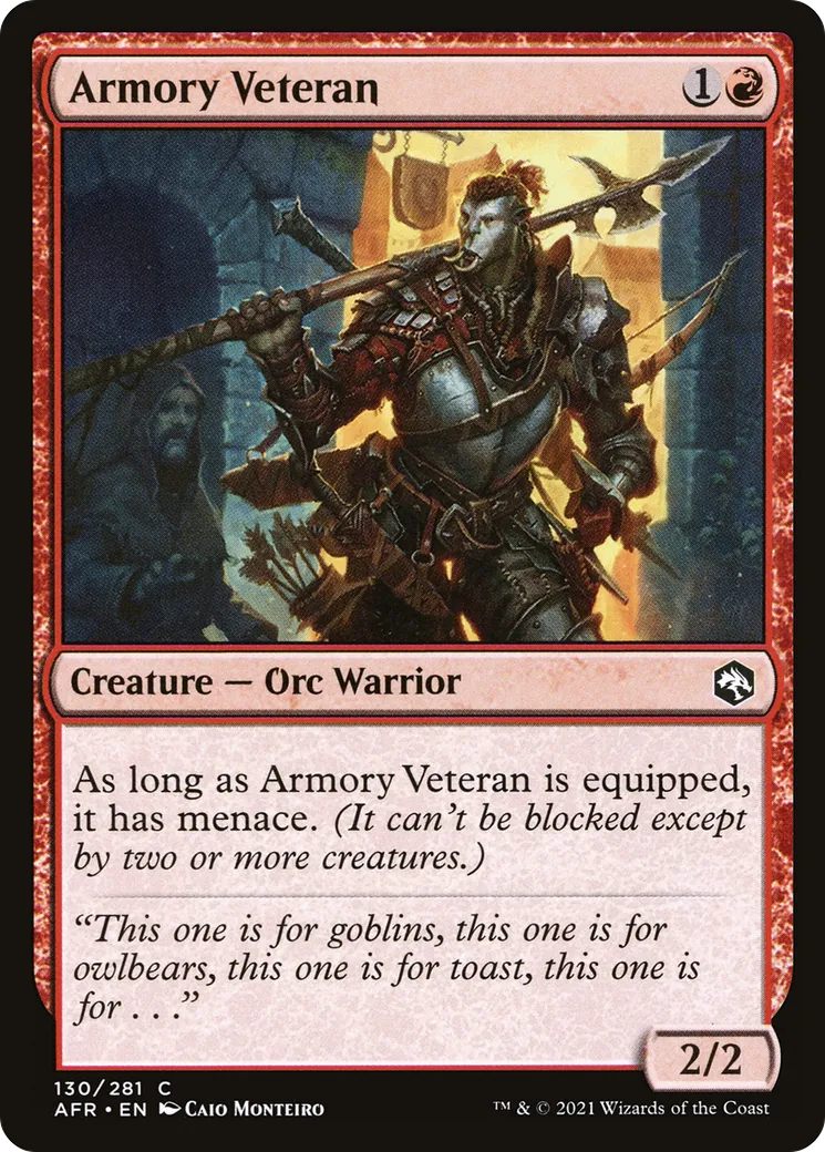 Vétérane d'armurerie — Adventures in the Forgotten Realms — Magic: The Gathering