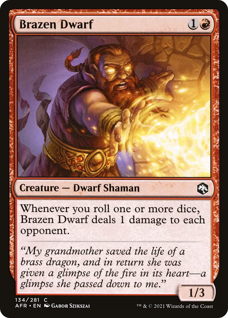 Brazen Dwarf — Adventures in the Forgotten Realms — Magic: The Gathering