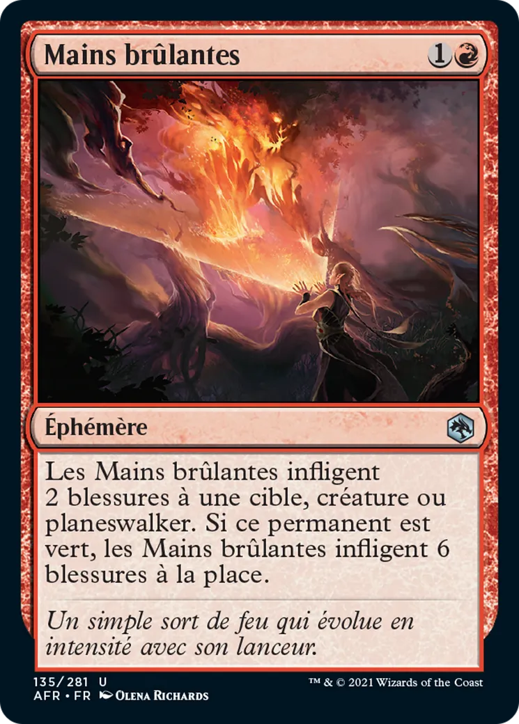 Mains brûlantes — Adventures in the Forgotten Realms — Magic: The Gathering