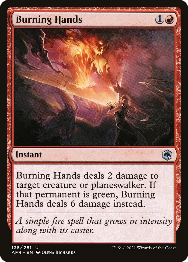 Burning Hands — Adventures in the Forgotten Realms — Magic: The Gathering