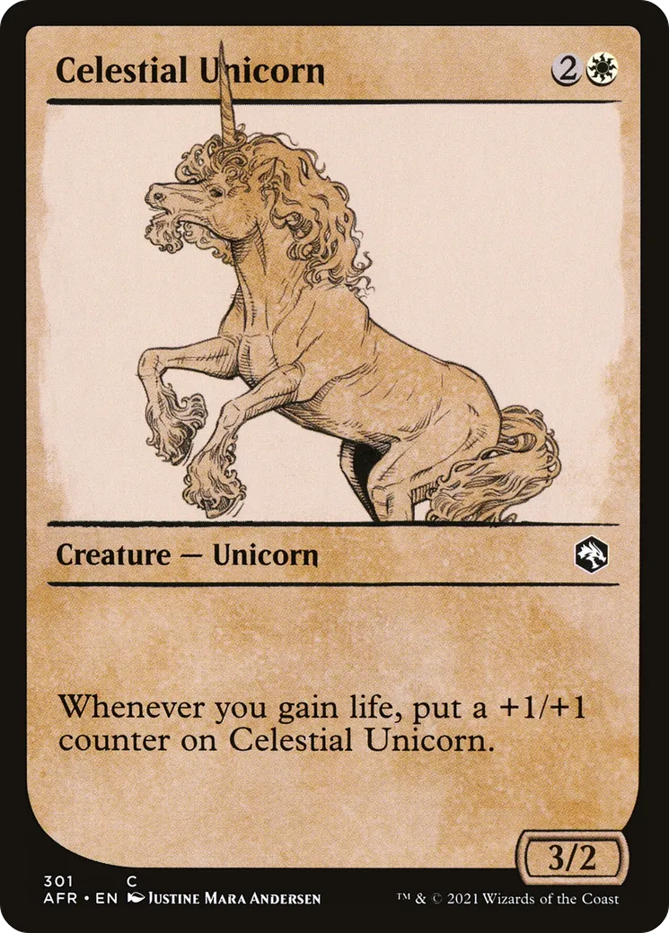 Celestial Unicorn — Adventures in the Forgotten Realms — Magic: The Gathering