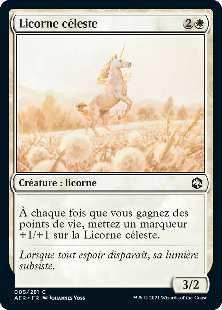 Licorne céleste — Adventures in the Forgotten Realms — Magic: The Gathering