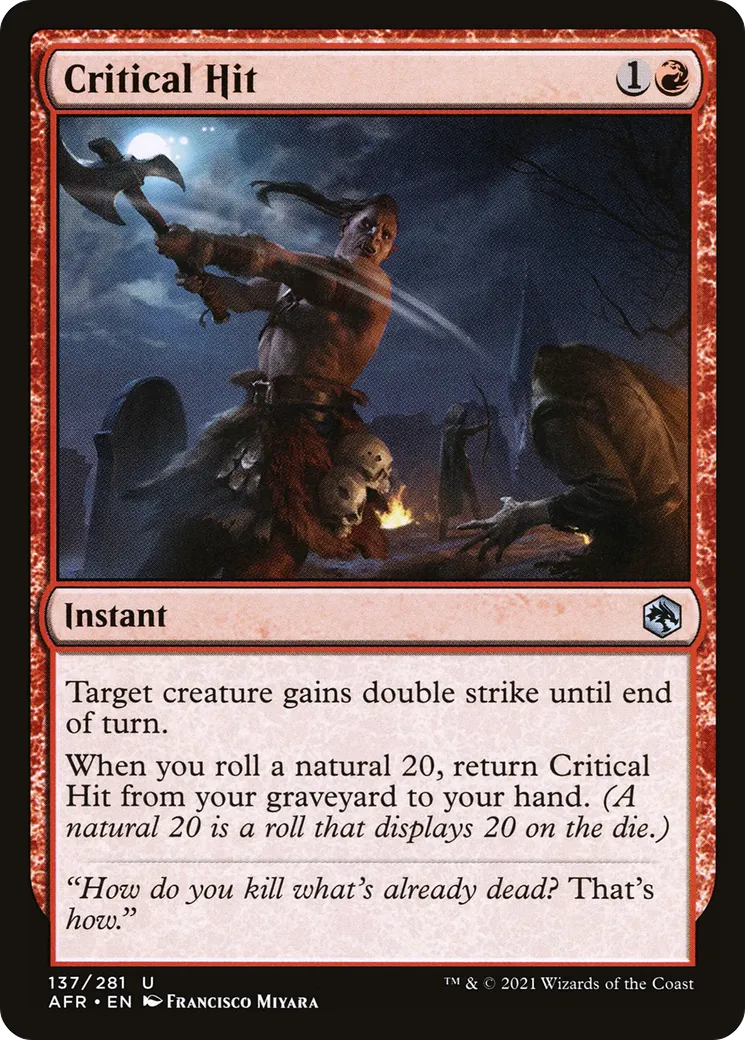 Critical Hit from Adventures in the Forgotten Realms - Magic: The Gathering