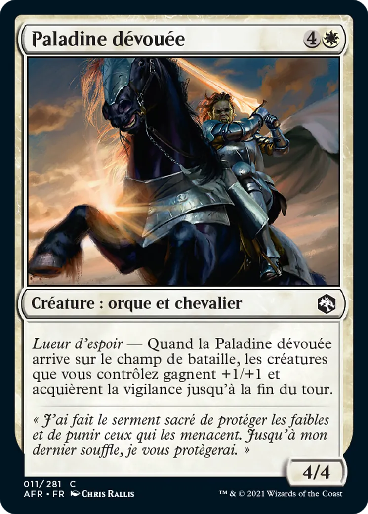 Paladine dévouée — Adventures in the Forgotten Realms — Magic: The Gathering