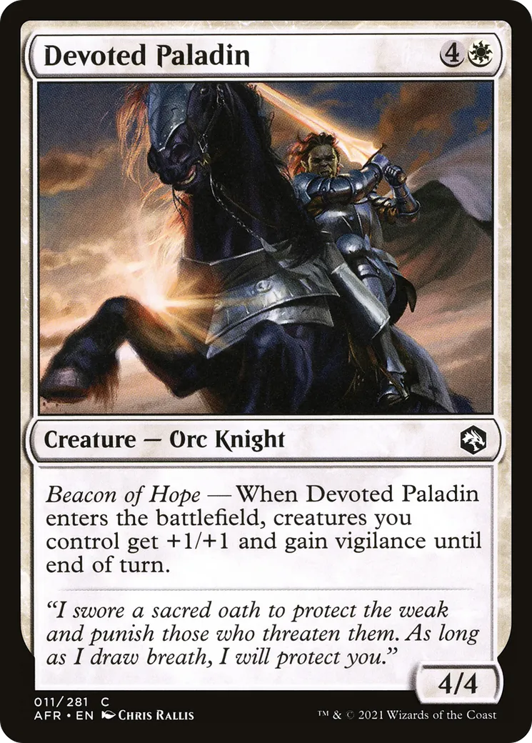 Paladine dévouée — Adventures in the Forgotten Realms — Magic: The Gathering