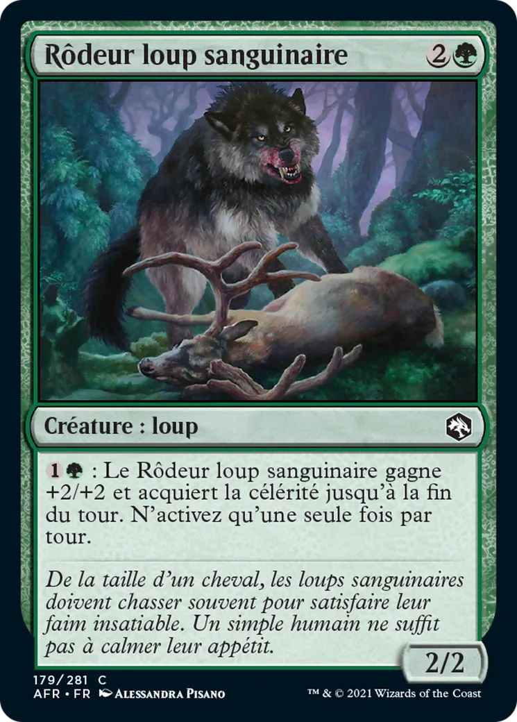 Rôdeur loup sanguinaire — Adventures in the Forgotten Realms — Magic: The Gathering