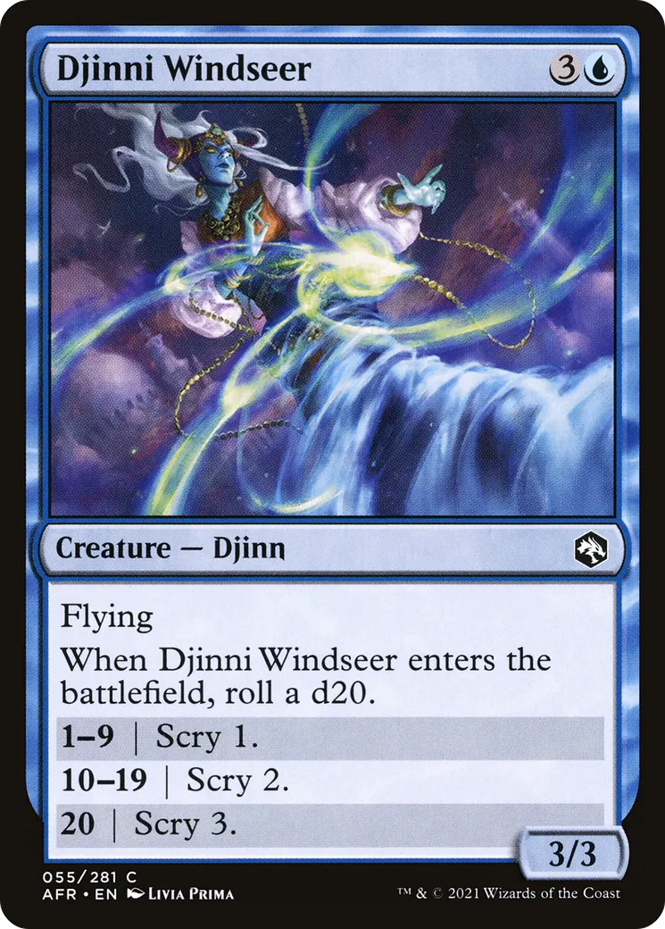 Djinni Windseer — Adventures in the Forgotten Realms — Magic: The Gathering