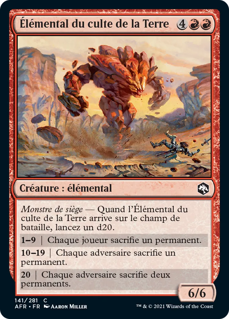 Élémental du culte de la Terre — Adventures in the Forgotten Realms — Magic: The Gathering