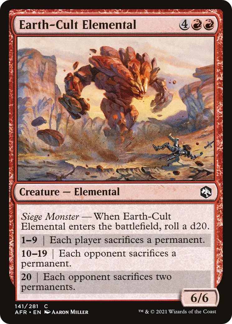 Élémental du culte de la Terre — Adventures in the Forgotten Realms — Magic: The Gathering