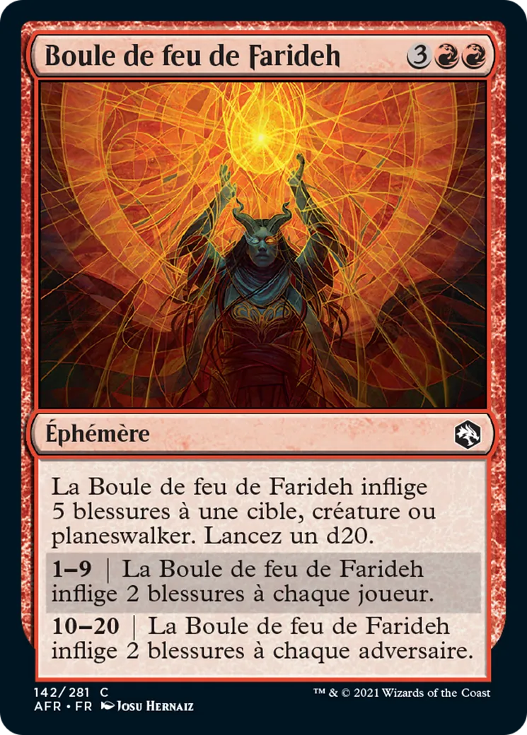 Boule de feu de Farideh — Adventures in the Forgotten Realms — Magic: The Gathering