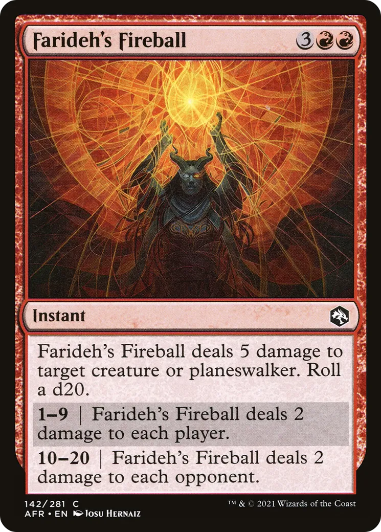 Boule de feu de Farideh — Adventures in the Forgotten Realms — Magic: The Gathering