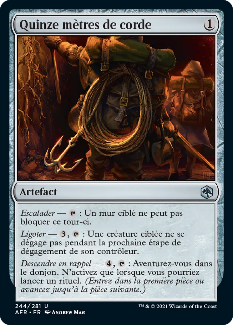 Quinze mètres de corde — Adventures in the Forgotten Realms — Magic: The Gathering