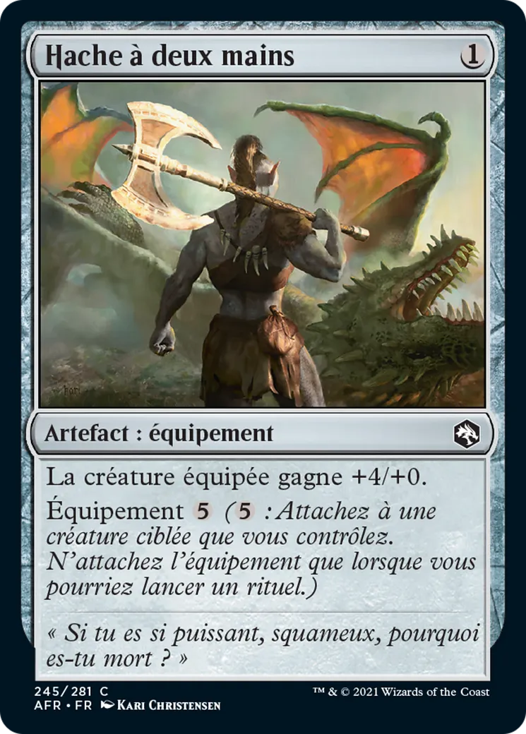 Hache à deux mains — Adventures in the Forgotten Realms — Magic: The Gathering