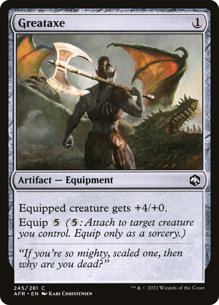 Hache à deux mains — Adventures in the Forgotten Realms — Magic: The Gathering