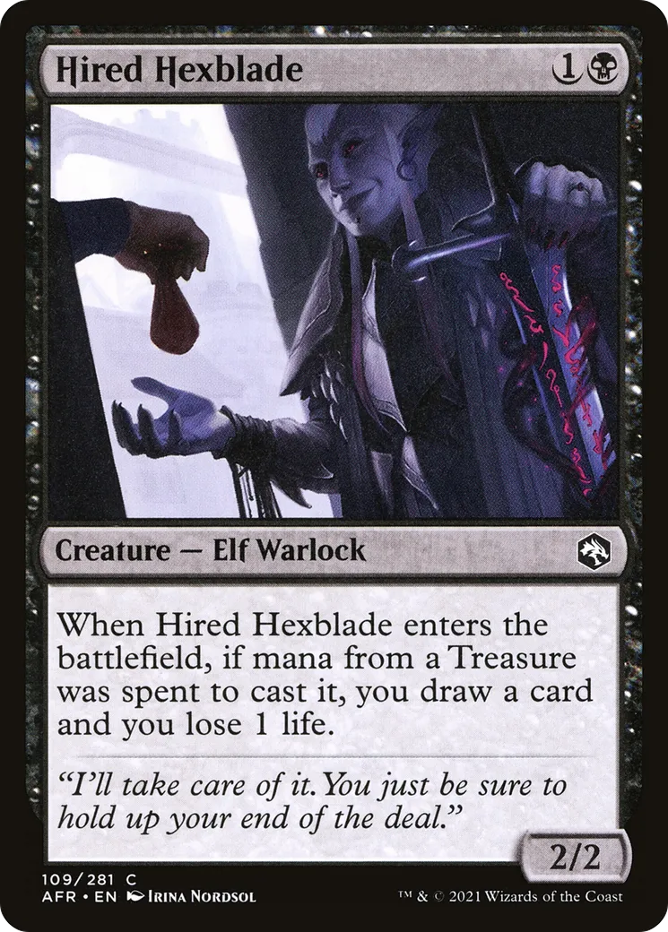 Hired Hexblade — Adventures in the Forgotten Realms — Magic: The Gathering