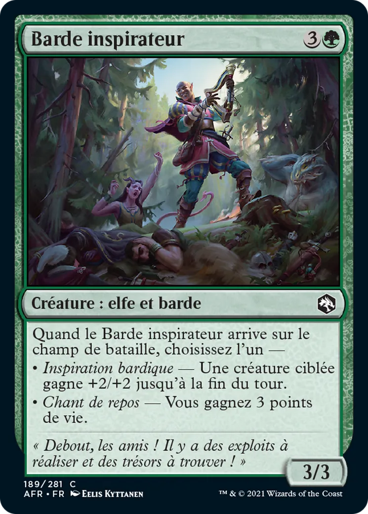 Barde inspirateur — Adventures in the Forgotten Realms — Magic: The Gathering