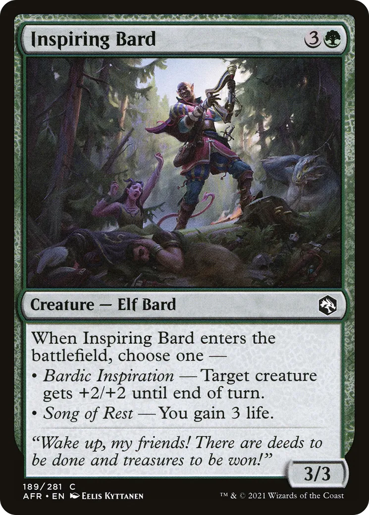 Inspiring Bard — Adventures in the Forgotten Realms — Magic: The Gathering
