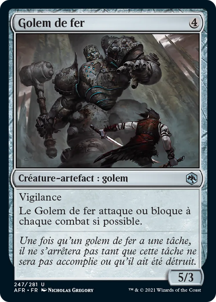 Golem de fer — Adventures in the Forgotten Realms — Magic: The Gathering