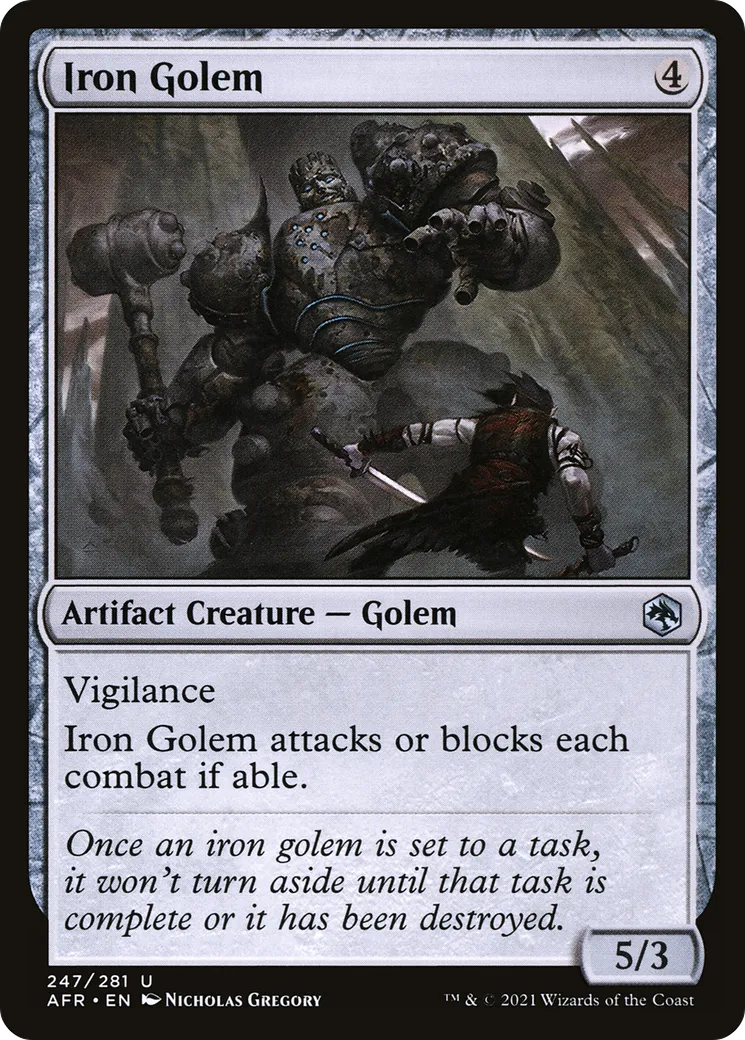 Iron Golem — Adventures in the Forgotten Realms — Magic: The Gathering