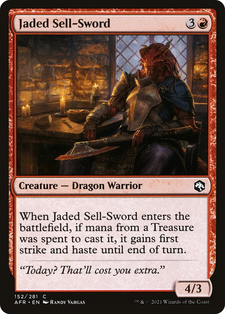 Jaded Sell-Sword — Adventures in the Forgotten Realms — Magic: The Gathering