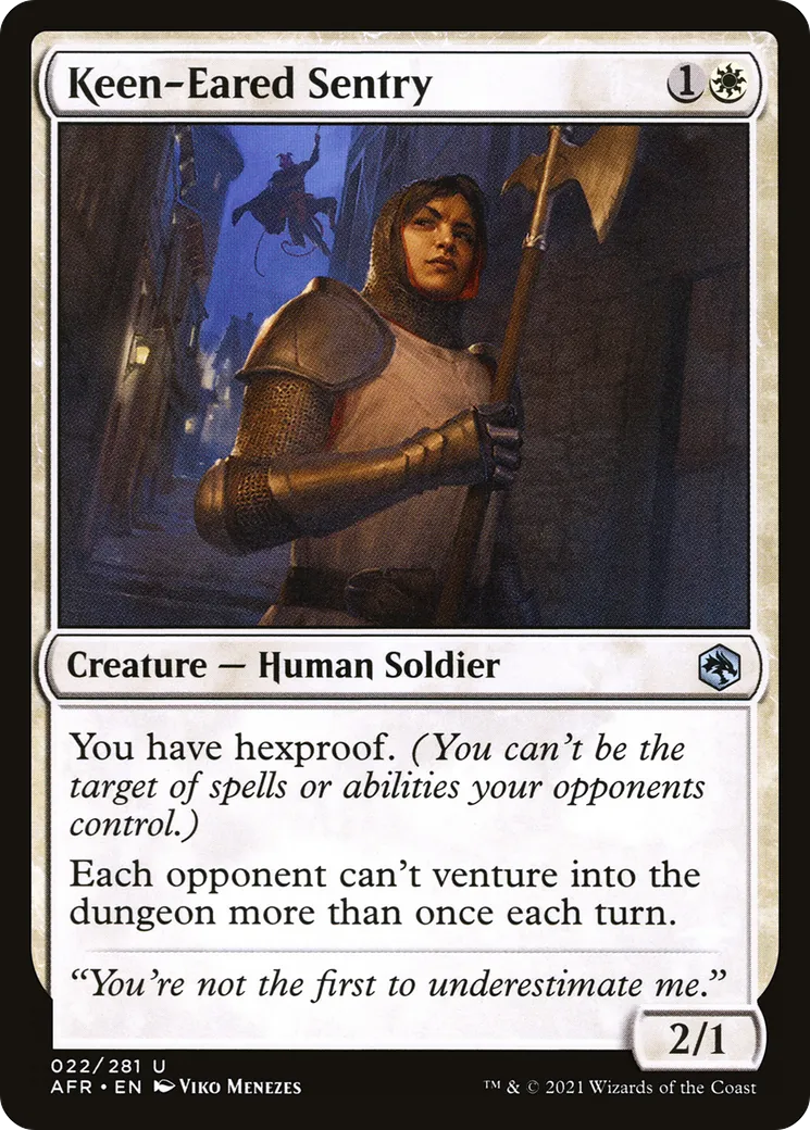 Keen-Eared Sentry — Adventures in the Forgotten Realms — Magic: The Gathering