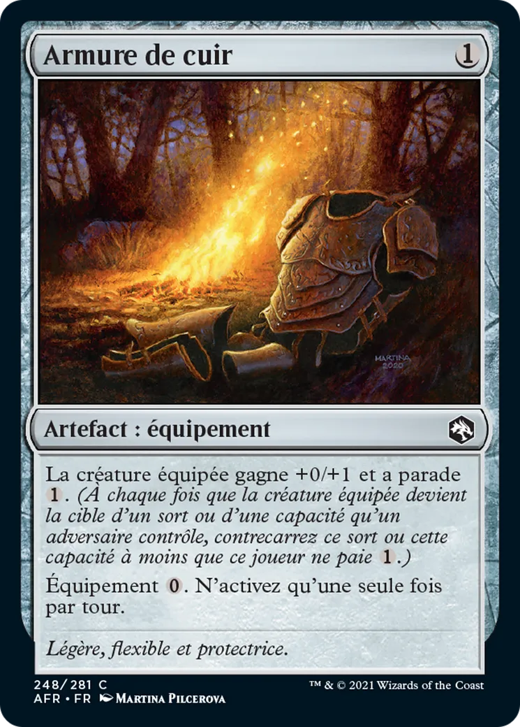 Armure de cuir — Adventures in the Forgotten Realms — Magic: The Gathering