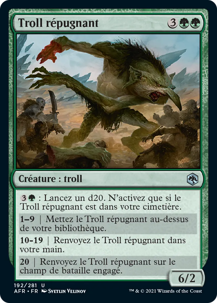 Troll répugnant — Adventures in the Forgotten Realms — Magic: The Gathering