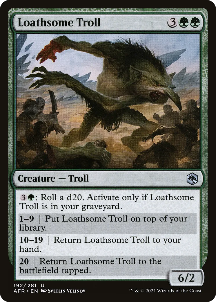 Troll répugnant — Adventures in the Forgotten Realms — Magic: The Gathering
