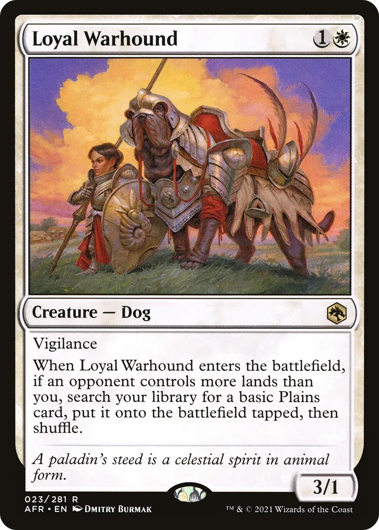 Loyal Warhound — Adventures in the Forgotten Realms — Magic: The Gathering