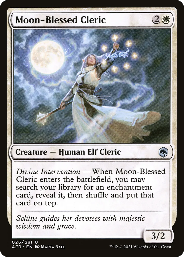 Moon-Blessed Cleric — Adventures in the Forgotten Realms — Magic: The Gathering