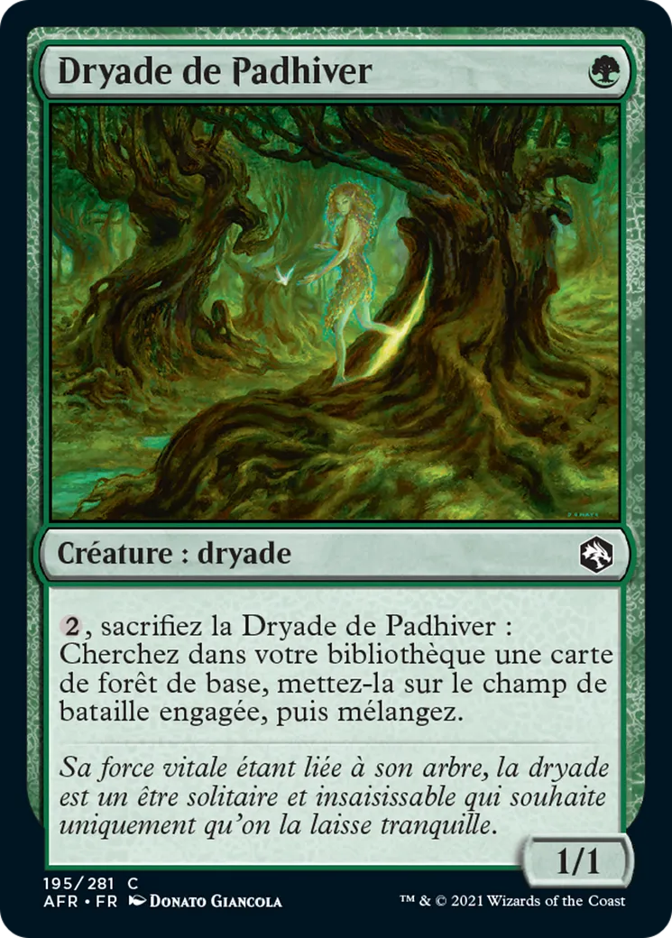 Dryade de Padhiver — Adventures in the Forgotten Realms — Magic: The Gathering