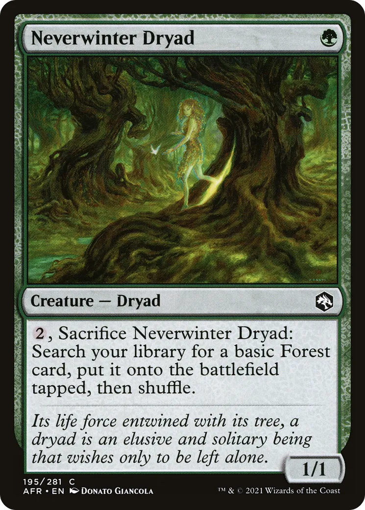 Neverwinter Dryad — Adventures in the Forgotten Realms — Magic: The Gathering