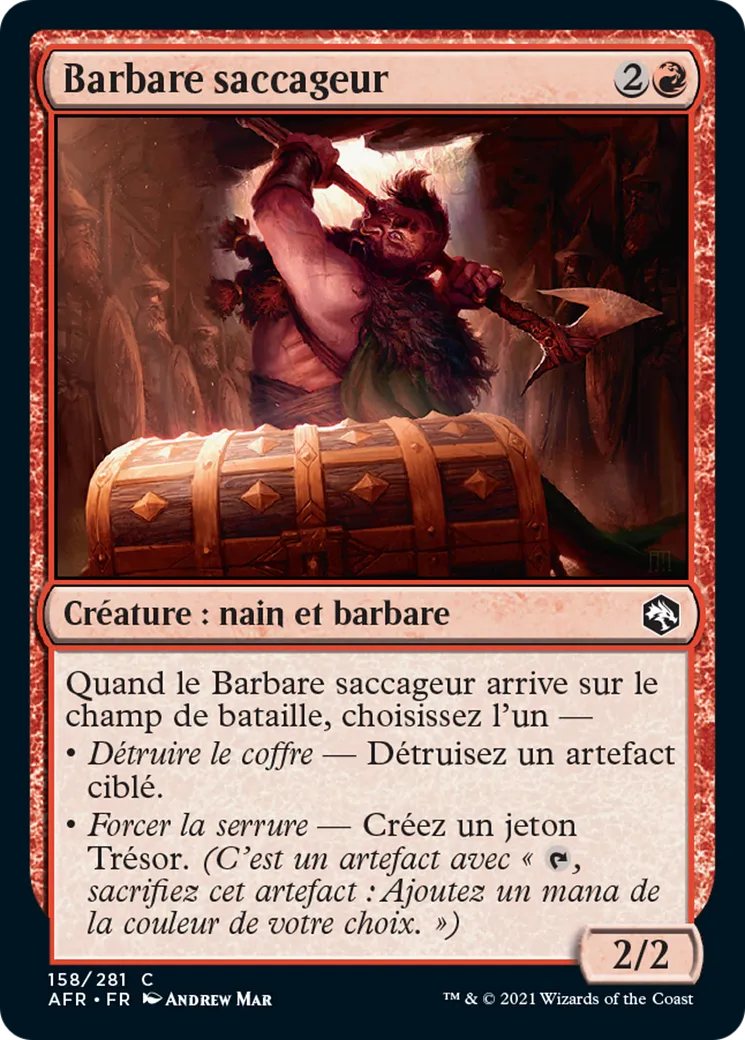 Barbare saccageur — Adventures in the Forgotten Realms — Magic: The Gathering