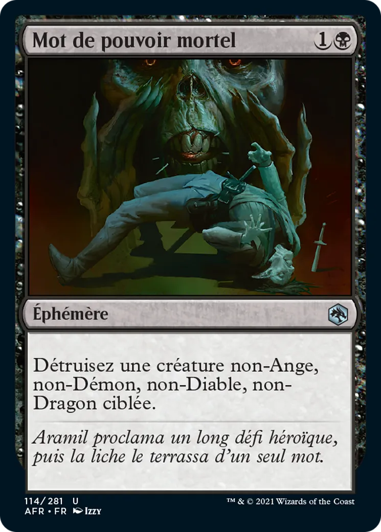 Mot de pouvoir mortel — Adventures in the Forgotten Realms — Magic: The Gathering