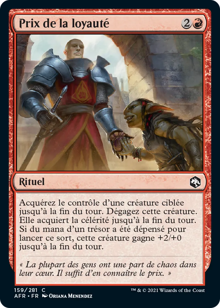 Prix de la loyauté from Adventures in the Forgotten Realms - Magic: The Gathering
