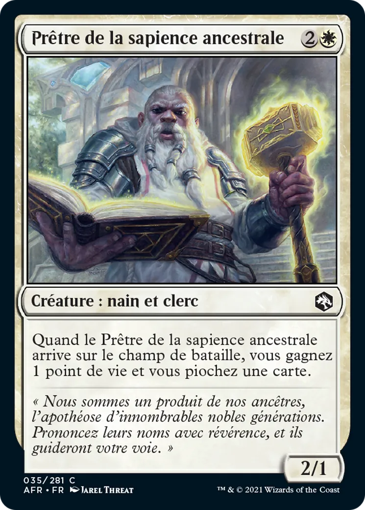 Prêtre de la sapience ancestrale from Adventures in the Forgotten Realms - Magic: The Gathering