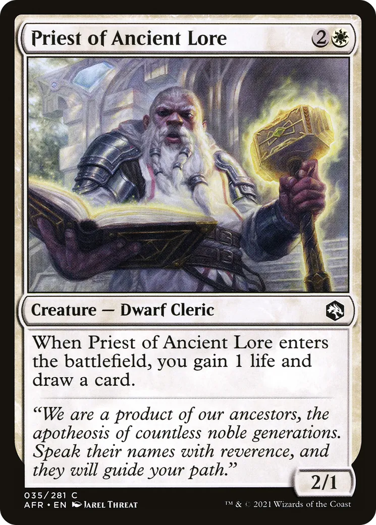 Prêtre de la sapience ancestrale — Adventures in the Forgotten Realms — Magic: The Gathering
