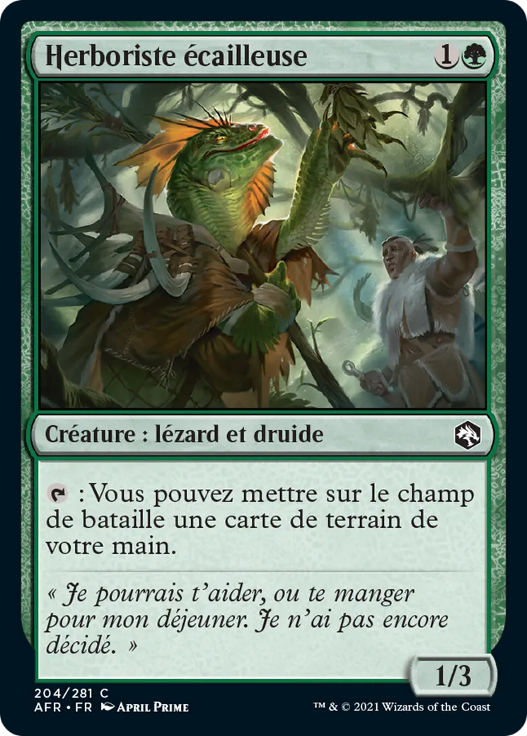 Herboriste écailleuse — Adventures in the Forgotten Realms — Magic: The Gathering