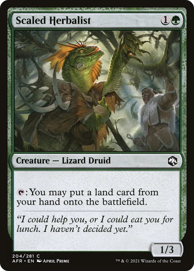 Herboriste écailleuse — Adventures in the Forgotten Realms — Magic: The Gathering
