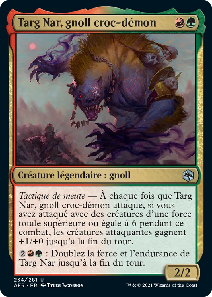 Targ Nar, gnoll croc-démon — Adventures in the Forgotten Realms — Magic: The Gathering
