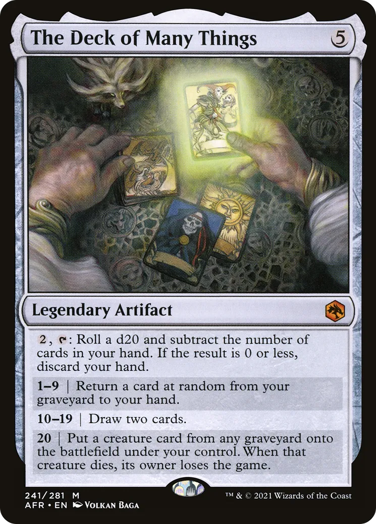 The Deck of Many Things — Adventures in the Forgotten Realms — Magic: The Gathering