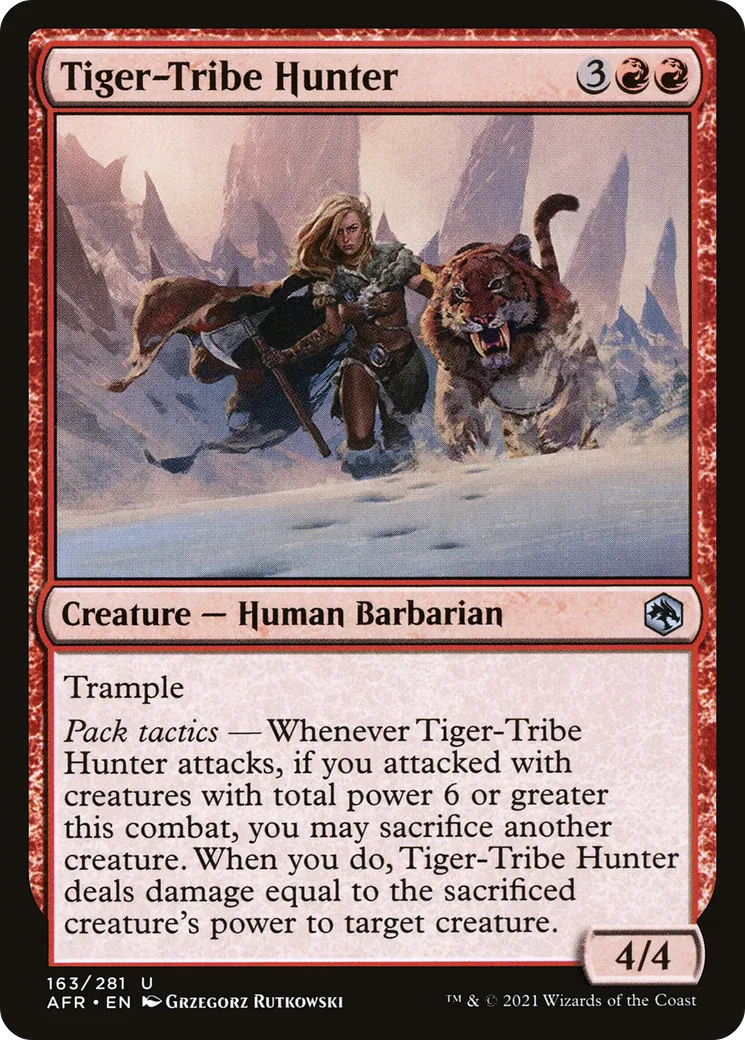 Tiger-Tribe Hunter — Adventures in the Forgotten Realms — Magic: The Gathering