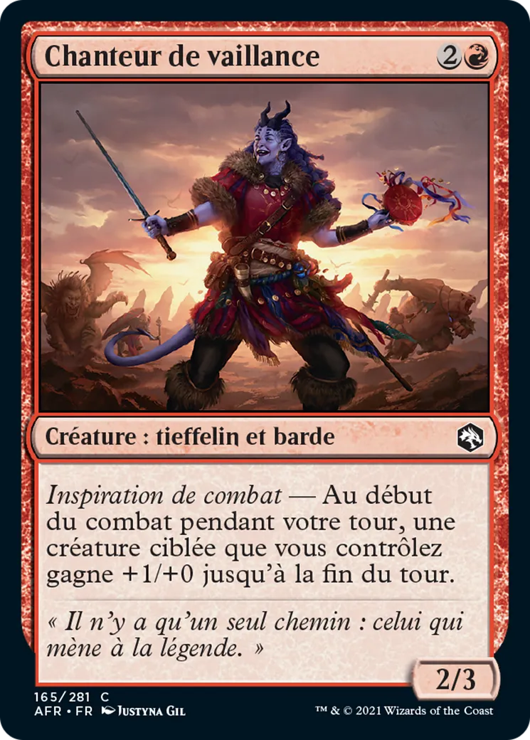 Chanteur de vaillance — Adventures in the Forgotten Realms — Magic: The Gathering